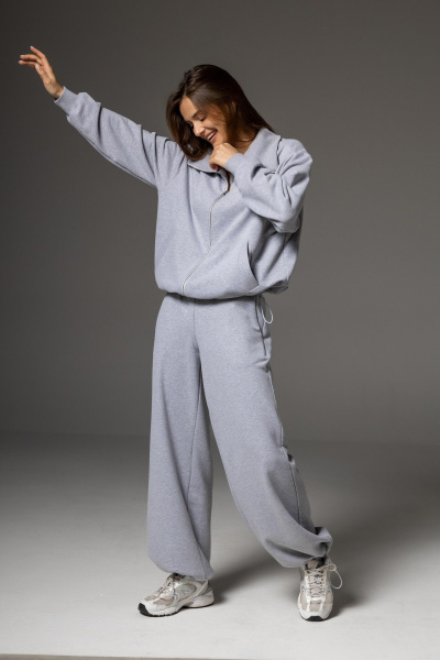 Брюки, бомбер Twok 112501 серый - фото 7