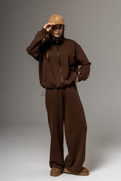 Брюки, бомбер Twok 112506 шоколад - фото 8