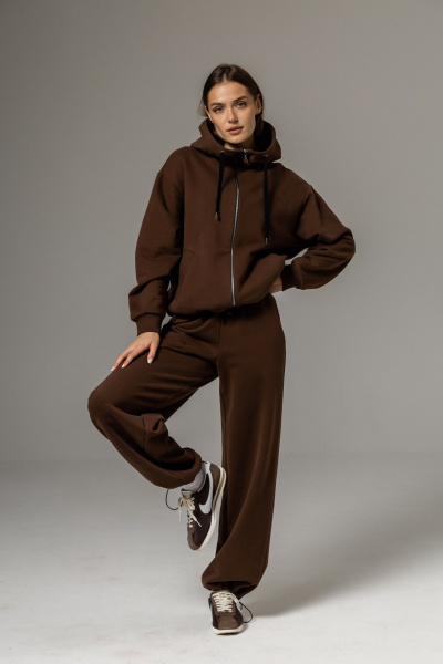 Брюки, бомбер Twok 112506 шоколад - фото 3