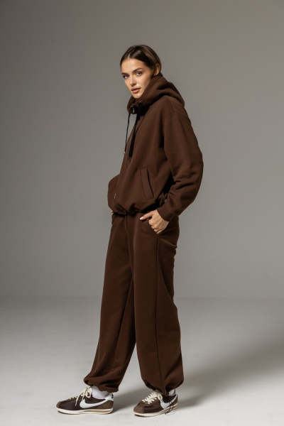 Брюки, бомбер Twok 112506 шоколад - фото 4