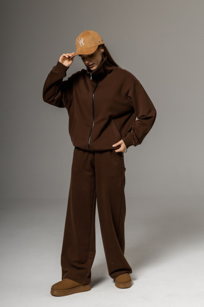 Брюки, бомбер Twok 112507 шоколад - фото 2