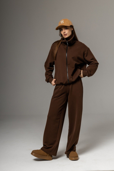 Брюки, бомбер Twok 112507 шоколад - фото 1
