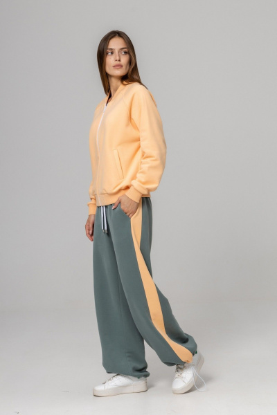 Брюки, бомбер Twok 925709 персик/шалфей - фото 1