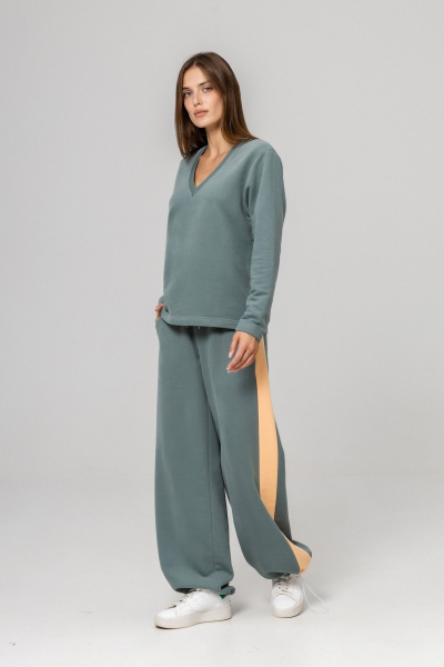 Брюки, джемпер Twok 925714 шалфей - фото 3