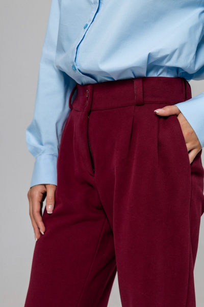 Брюки Twok 952728 бургунди - фото 4