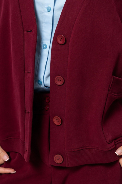 Кардиган Twok 952729 бургунди - фото 5