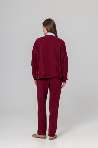 Брюки, кардиган Twok 952730 бургунди - фото 7