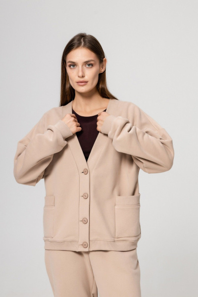 Кардиган Twok 952732 бежевый - фото 2