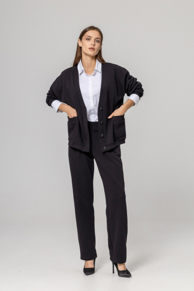 Брюки, кардиган Twok 952736 черный - фото 2