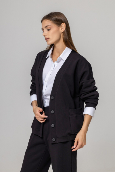 Брюки, кардиган Twok 952736 черный - фото 5