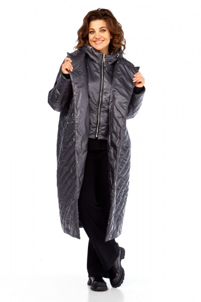 Пальто Диомант 2131 серый - фото 15