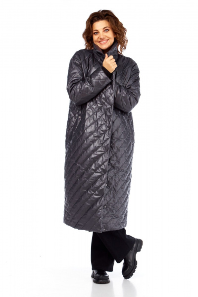Пальто Диомант 2131 серый - фото 3