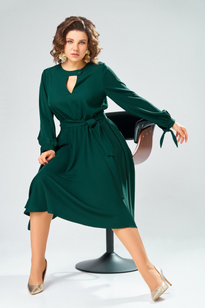 Платье Swallow 891 темный_изумруд - фото 10