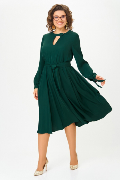 Платье Swallow 891 темный_изумруд - фото 5