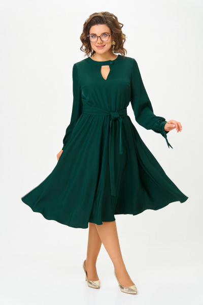 Платье Swallow 891 темный_изумруд - фото 3