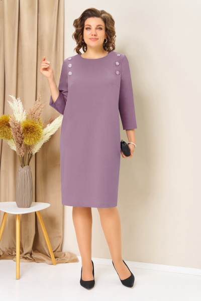 Платье VOLNA 1457 лиловый - фото 2