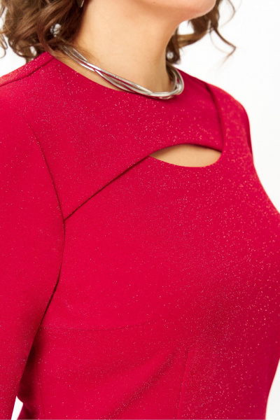 Платье Орхидея 1638 красный - фото 4