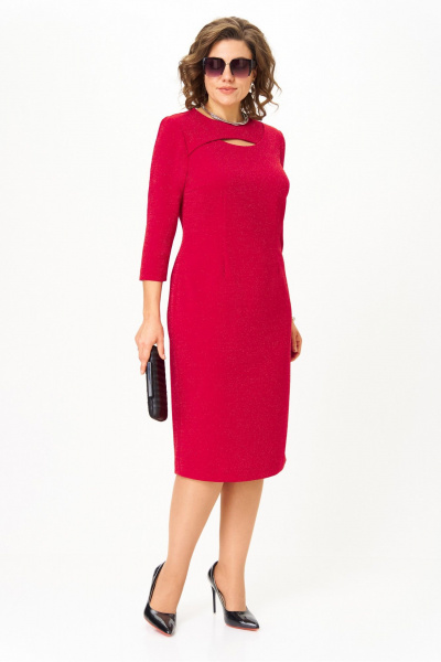 Платье Орхидея 1638 красный - фото 3