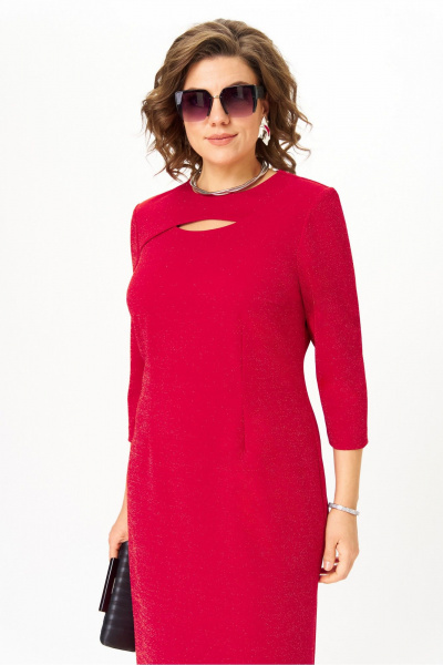 Платье Орхидея 1638 красный - фото 2