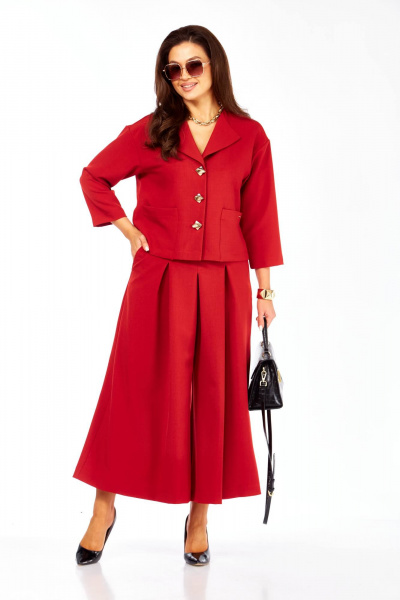 Брюки, жакет Taita plus 2522/4 красный - фото 5