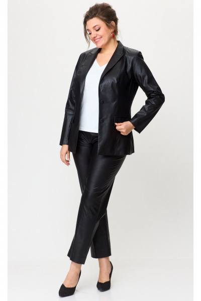Брюки, жакет БелЭльСтиль 412-3_03_22+586-2_87_22 черный - фото 2
