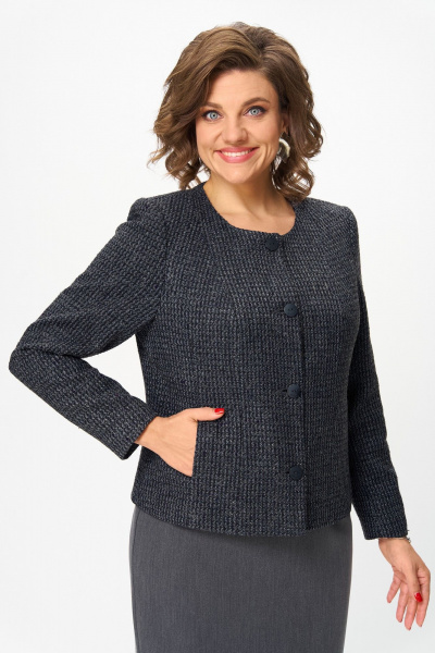 Жакет, юбка ANASTASIA MAK 1302 серый - фото 14