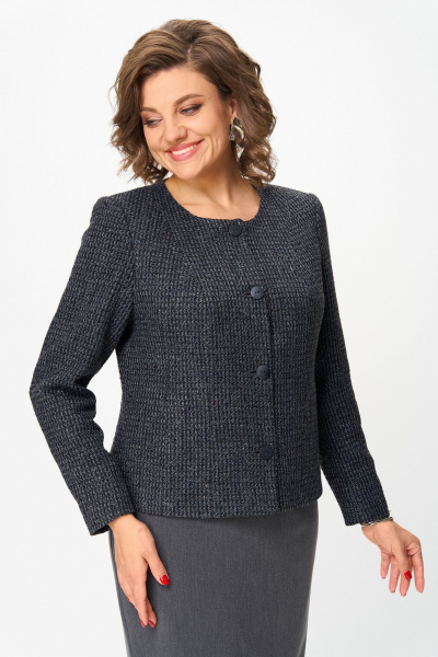 Жакет, юбка ANASTASIA MAK 1302 серый - фото 13