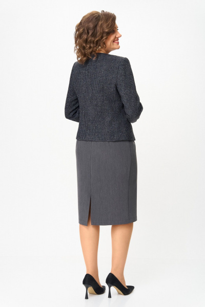 Жакет, юбка ANASTASIA MAK 1302 серый - фото 11
