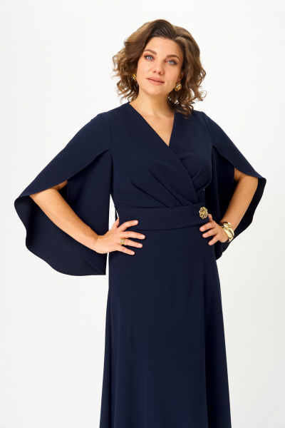 Платье ANASTASIA MAK 1309 синий - фото 7