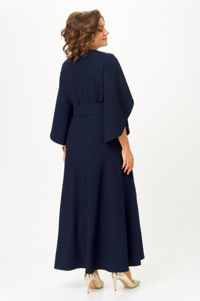 Платье ANASTASIA MAK 1309 синий - фото 4