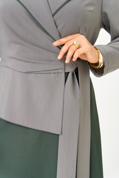 Платье Aira Style 24431 серо-зеленый - фото 3