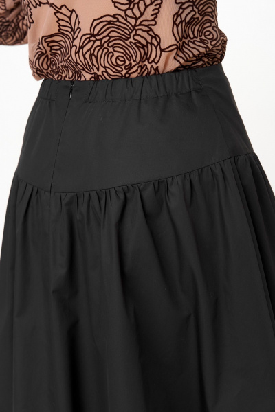 Топ, юбка Aira Style 24136 капучино-черный - фото 10