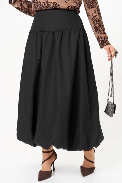 Топ, юбка Aira Style 24136 капучино-черный - фото 9