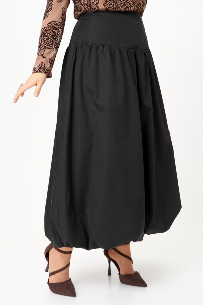 Топ, юбка Aira Style 24136 капучино-черный - фото 8