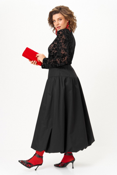 Топ, юбка Aira Style 24136 черный - фото 15