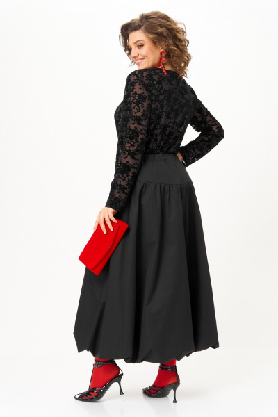 Топ, юбка Aira Style 24136 черный - фото 11