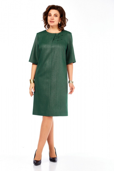 Платье Ольга Стиль С-980 зеленый - фото 1