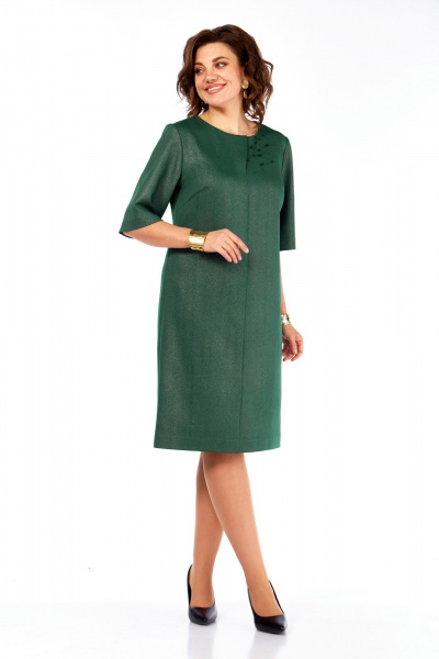 Платье Ольга Стиль С-980 зеленый - фото 6