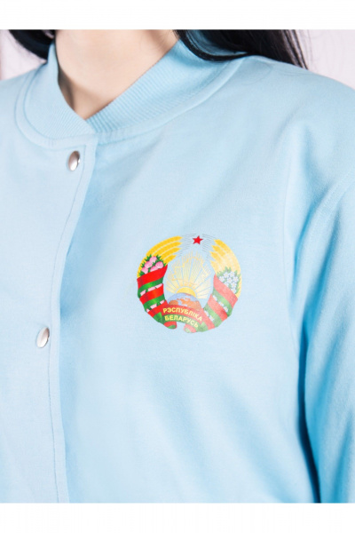 Костюм спортивный бомбер брюки больших размеров 8 Марта 1119-4С5128Д40-170 голубой - фото 2