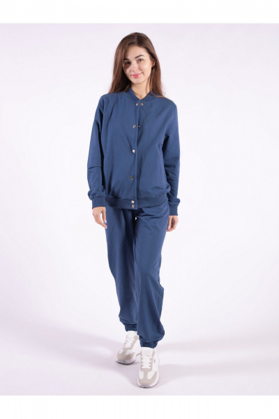Костюм спортивный бомбер брюки больших размеров 8 Марта 1119-4С5139Д40-170 джинс - фото 3