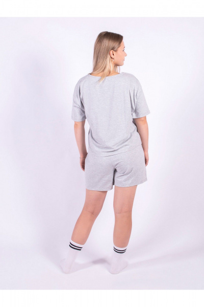 Футболка, шорты 8 Марта 150310-5С5024Д40-158,164 серый - фото 5