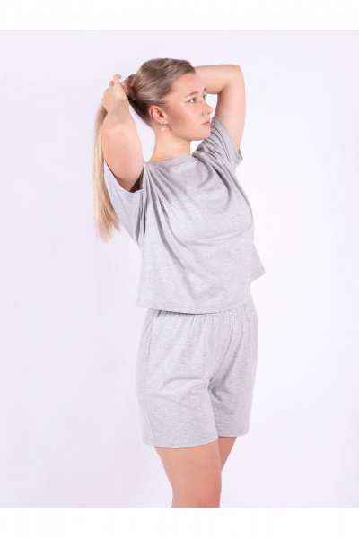 Футболка, шорты 8 Марта 150310-5С5024Д40-158,164 серый - фото 4