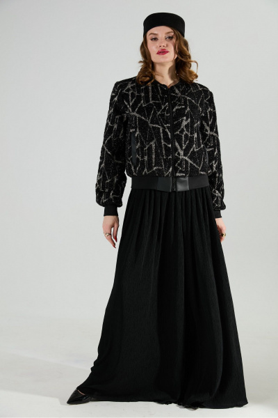 Брюки, джемпер, топ NikVa 1011-2 бордо/чёрный - фото 15