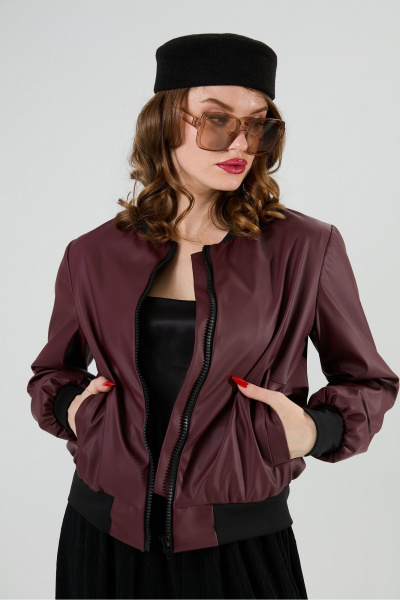 Брюки, джемпер, топ NikVa 1011-1 бордо/чёрный - фото 12