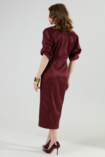 Платье NikVa 362-11 бургунди_полоска - фото 7