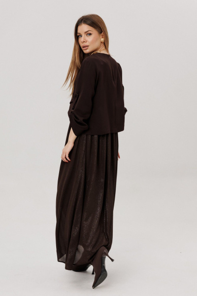 Платье Ambera Style 1007-9 шоколад - фото 7