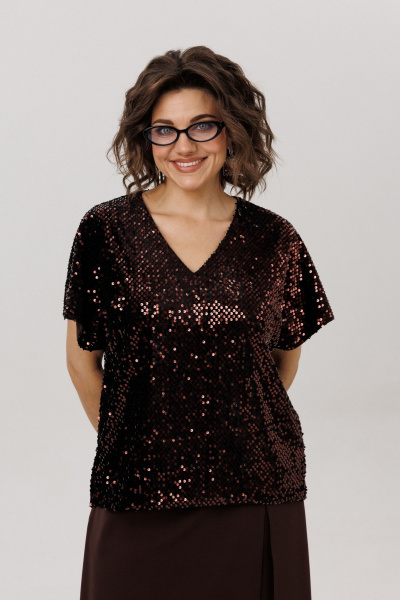 Блуза Anelli 1522 арманьяк - фото 9