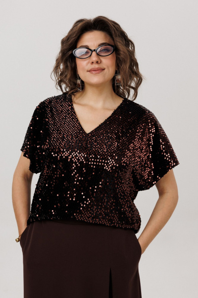 Блуза Anelli 1522 арманьяк - фото 4