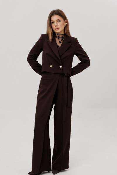 Брюки, жакет Ambera Style 2112-3 шоколад - фото 5