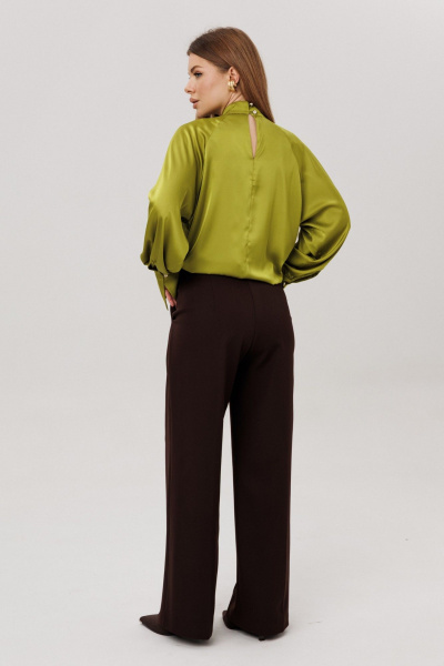 Блуза, брюки Ambera Style 2147 шоколад/оливка - фото 7